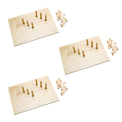 Rev-A-Shelf 4DPS-3921 39 x 21 Inch Wood 16 Peg Board Drawer Organizer (3 Pack)
