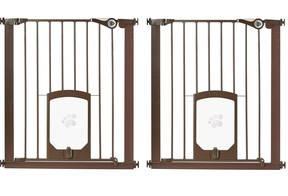 North States Pet Tall Petgate Passage Walk Through Dog Gate with Door (2 Pack) - VMInnovations