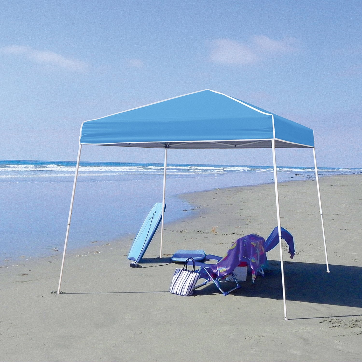 Z-Shade 10x10 Angle Instant Portable Tent, Carolina Blue (Certified Refurbished)