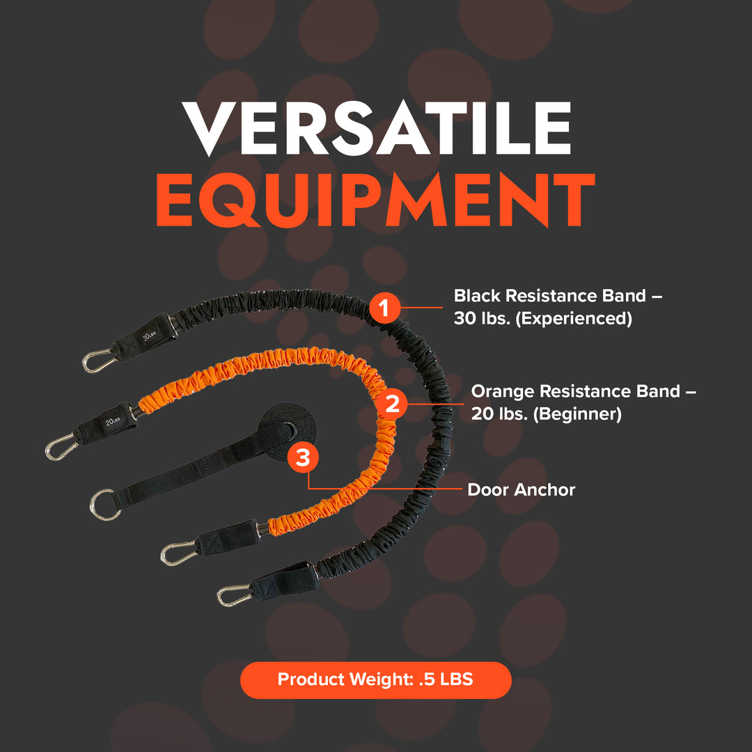 AB Dolly Resistance Bands & Door Anchor Full Body Workout Set for AB Dolly Plus - VMInnovations