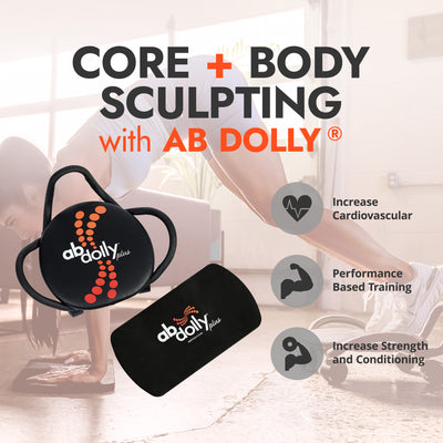AB Dolly Core Fitness Ab Exercise Workout Equipment & Resistance Bands(Open Box) - VMInnovations