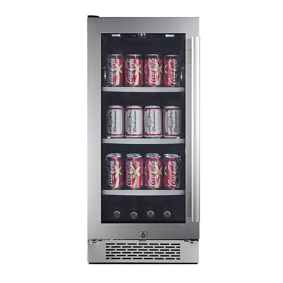 Avallon 15 Inch 86 Can Left Hinge Beverage Cooler, Stainless Steel (Damaged)