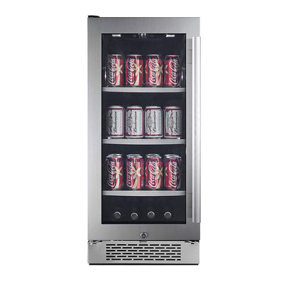 Avallon 15" 86 Can Free Standing Beverage Fridge Cooler, Stainless Steel (Used)