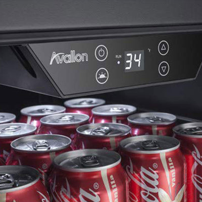 Avallon 15in 86 Can Free Standing Beverage Cooler, Stainless Steel (For Parts)