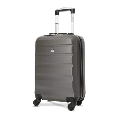Aerolite Hardshell Carryon Suitcases Pack, Charcoal & Rose Gold (Open Box)