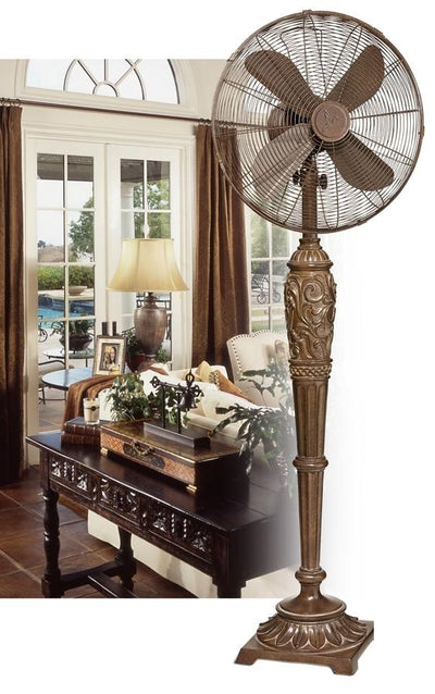 DecoBreeze Cantalonia 17 Inch Indoor Floor Fan with Wood Tone Finish (Open Box)