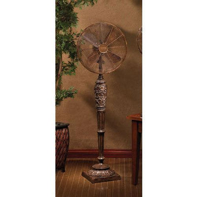 DecoBreeze Cantalonia 17 Inch Indoor Floor Fan with Wood Tone Finish (Open Box)