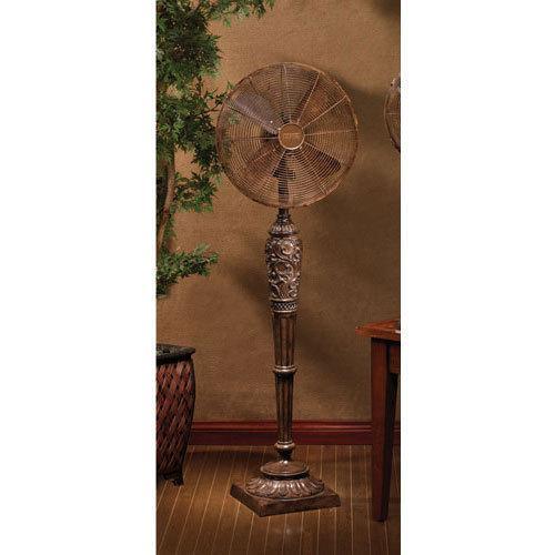DecoBreeze Cantalonia 17 Inch Indoor Floor Fan with Wood Tone Finish (Open Box)