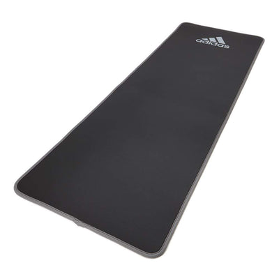 Adidas Training Mat Cushioned Exercise Yoga Mat with Carry Strap, Gray(Open Box)