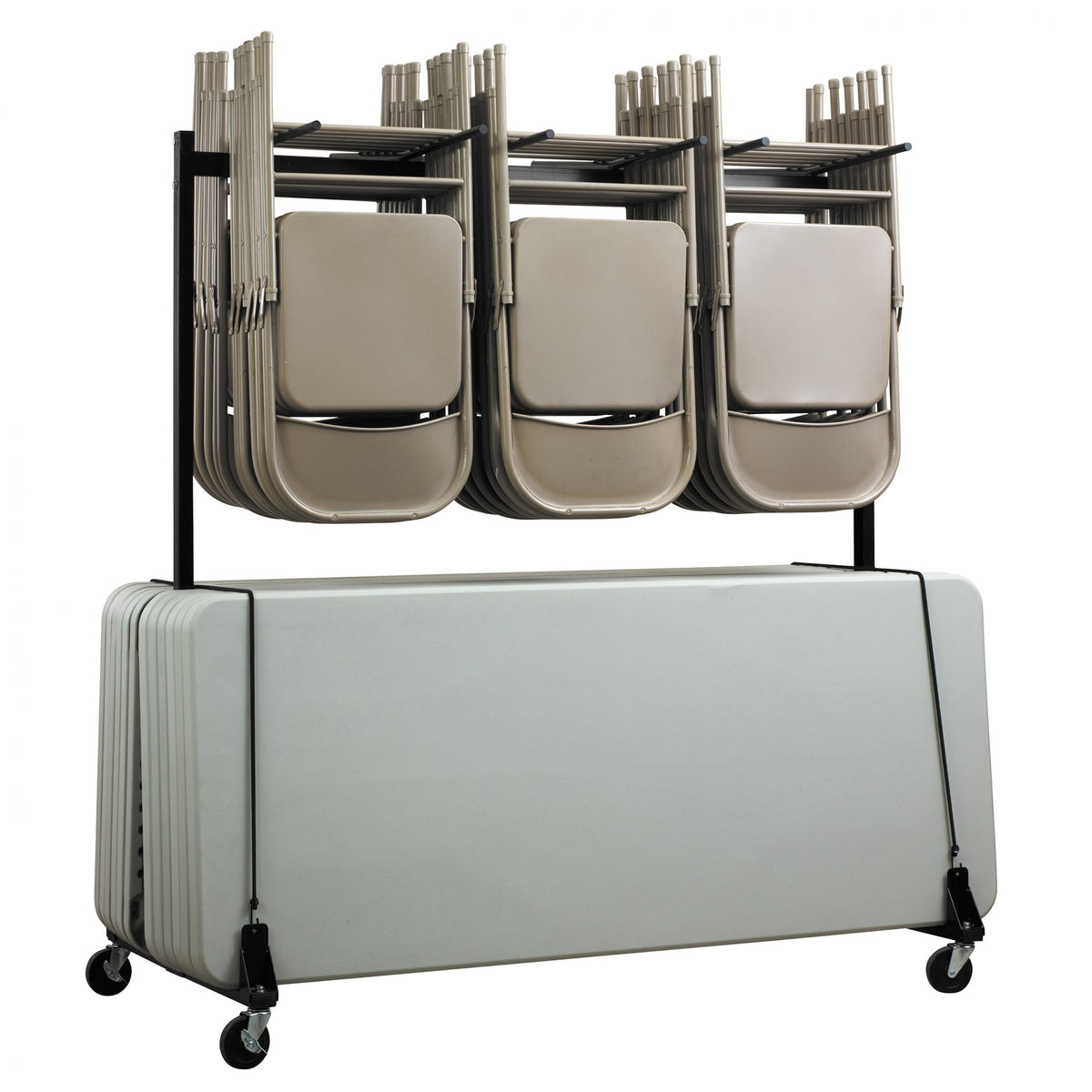 AdirOffice Party Table Chair Rolling Dolly Portable Combo Caddy Cart (For Parts)