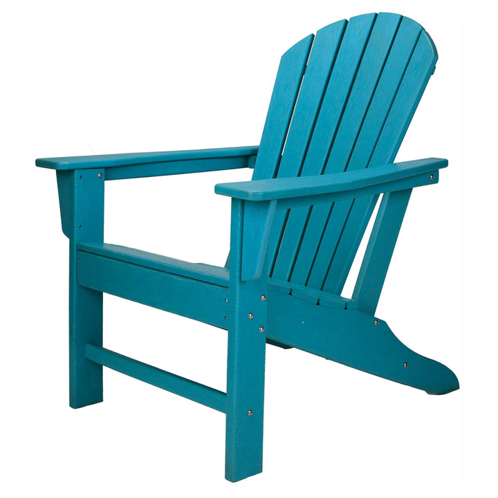Leisure Classics UV Indoor Outdoor Adirondack Patio Chair, Turquoise (Open Box) - VMInnovations