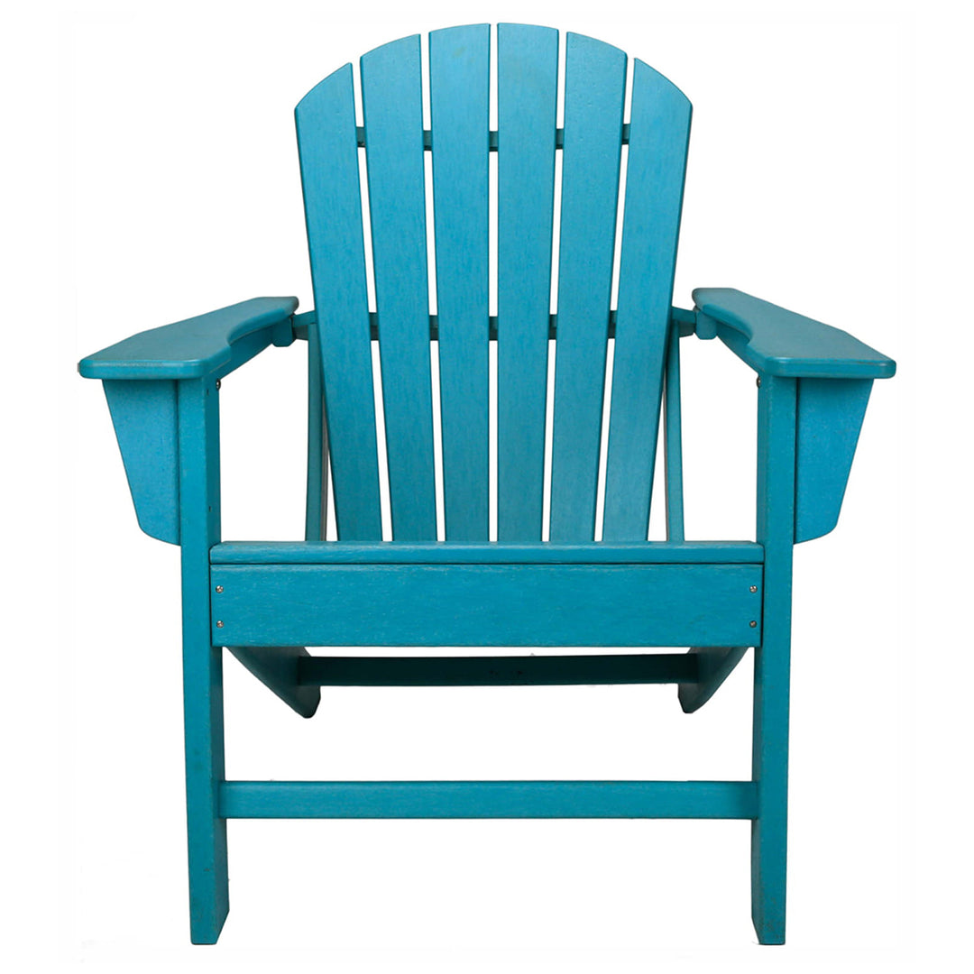 Leisure Classics UV Protected Indoor Outdoor Adirondack Patio Chair, Turquoise - VMInnovations