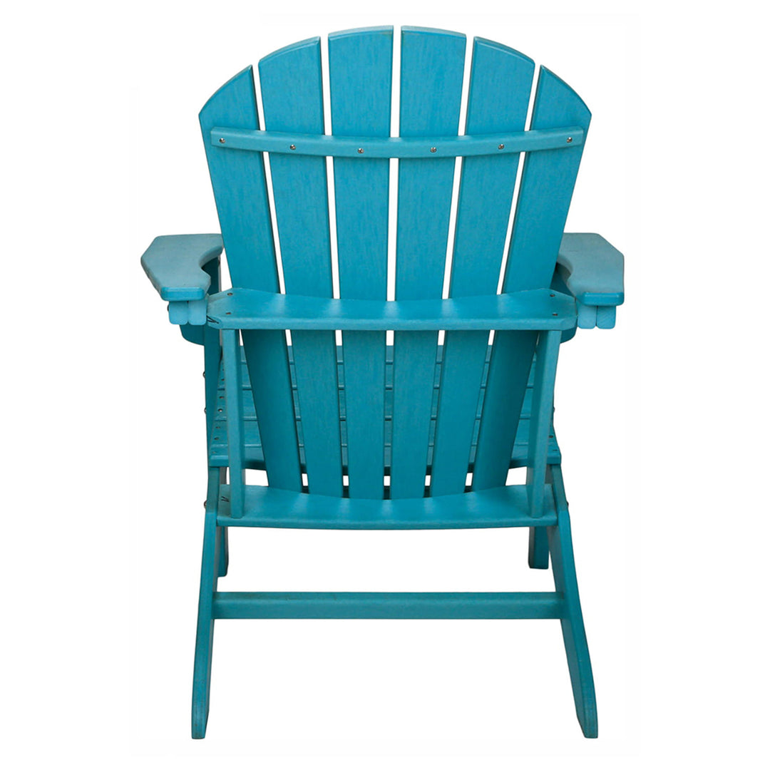 Leisure Classics UV Indoor Outdoor Adirondack Patio Chair, Turquoise (Open Box) - VMInnovations