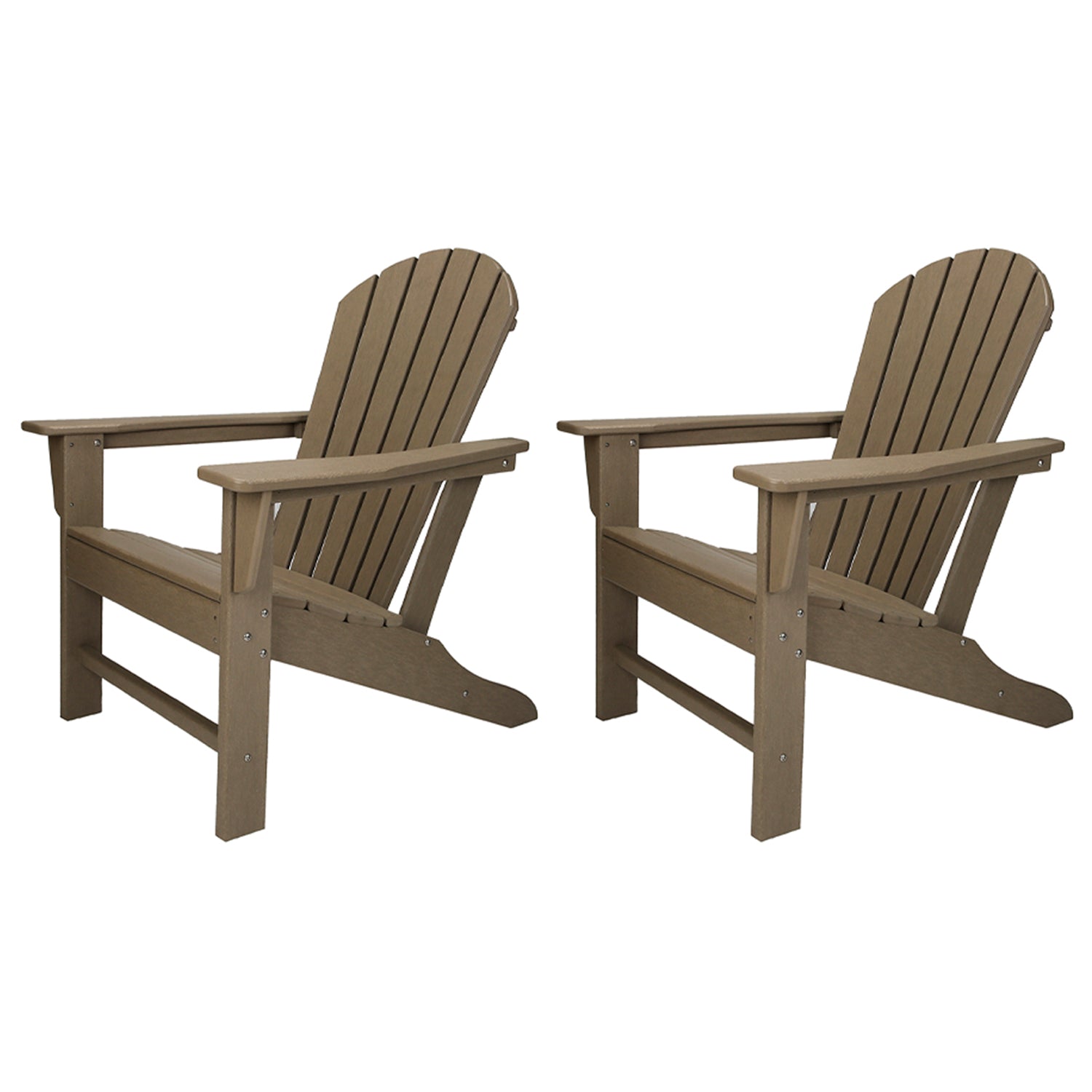Leisure Classics UV Protected Indoor Outdoor Lounge Deck Chair, Gray (2 Pack) - VMInnovations