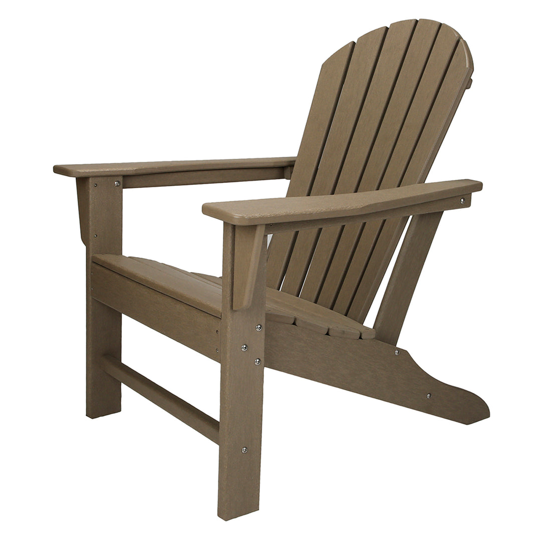 Leisure Classics UV Protected Adirondack Lounge Deck Chair, Taupe (Used) - VMInnovations