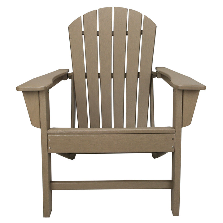 Leisure Classics UV Protected Adirondack Lounge Deck Chair, Taupe (Used) - VMInnovations