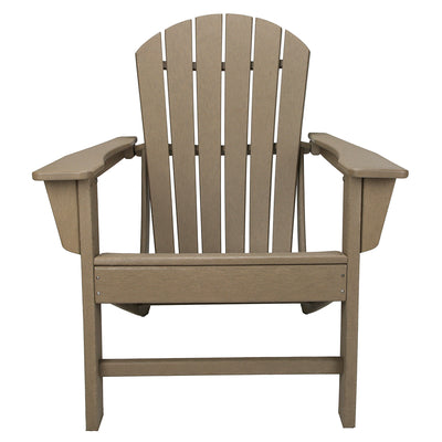 Leisure Classics UV Protected Indoor Outdoor Adirondack Lounge Deck Chair, Taupe