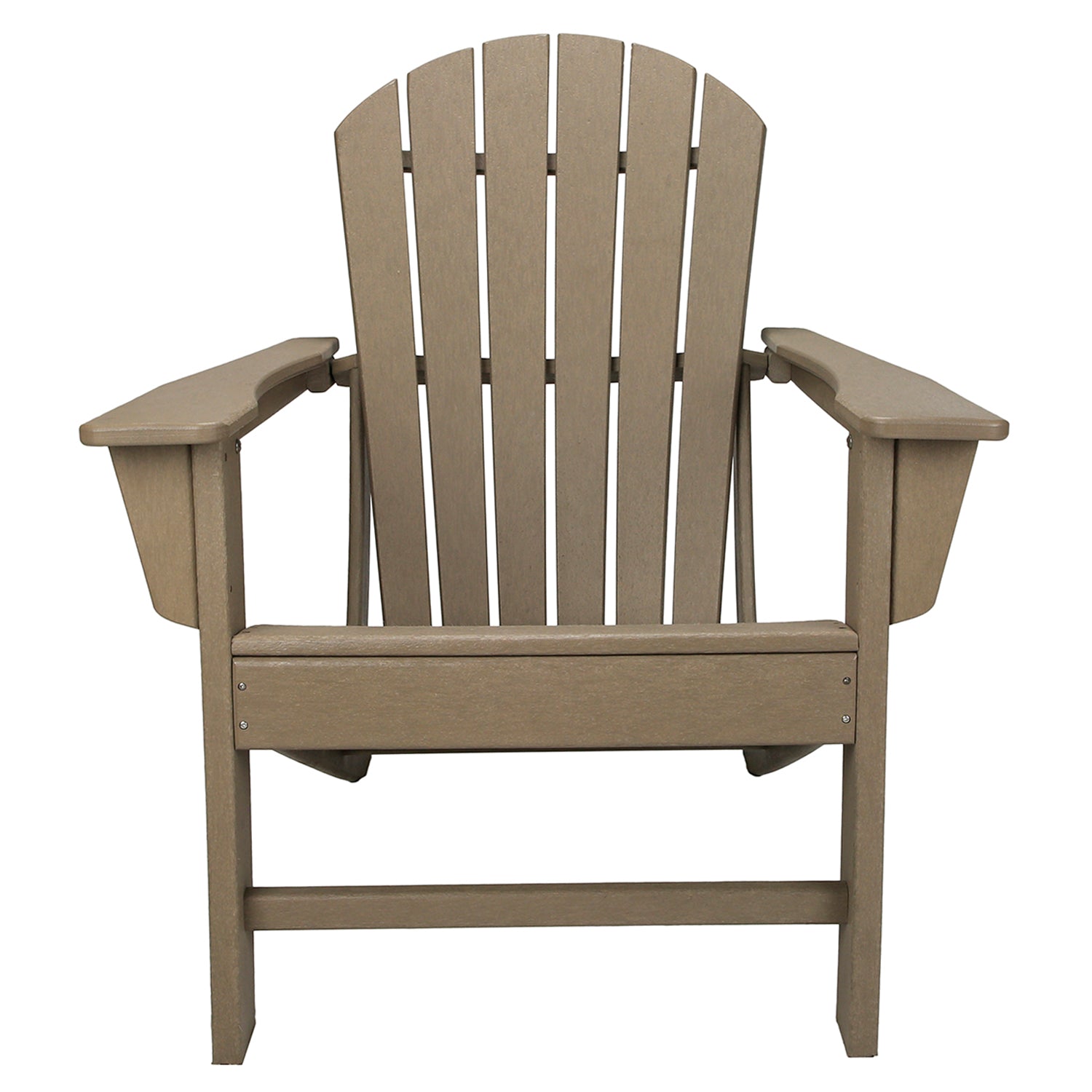 Leisure Classics UV Protected Indoor Outdoor Adirondack Lounge Deck Chair, Taupe - VMInnovations