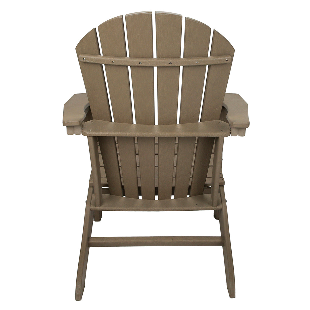 Leisure Classics UV Protected Adirondack Lounge Deck Chair, Taupe (Used)