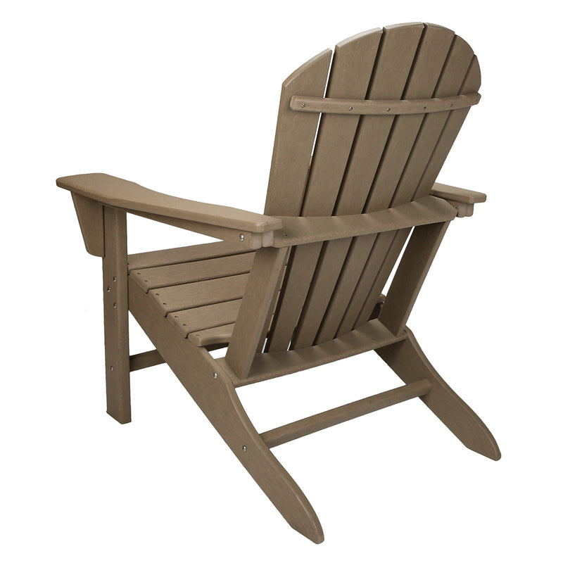 Leisure Classics UV Protected Indoor Outdoor Adirondack Lounge Deck Chair, Taupe