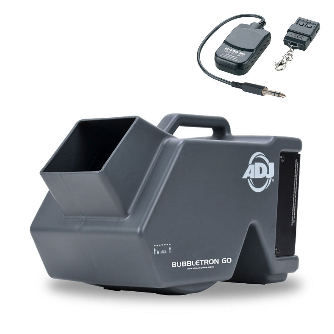 ADJ Products Bubbletron Go DJ Portable Bubble Machine, Remote & 1G Bubble Fluid
