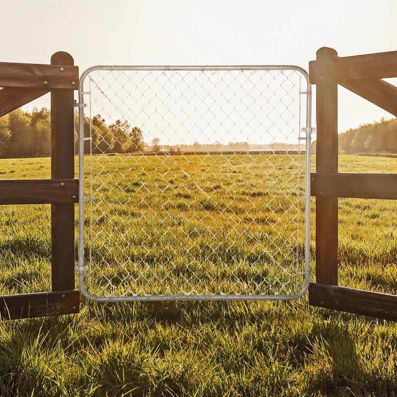 Adjust-A-Gate Fit-Right Chain Link Fence Walk-Through Gate Kit (24"-72"W x 6&