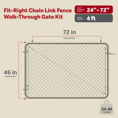 Adjust-A-Gate Fit-Right Adjustable Gate Kit with Round Corner Frame, Gray (Used) - VMInnovations