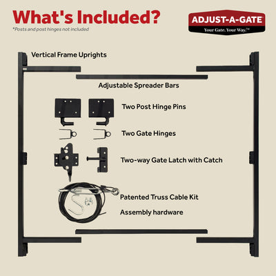Adjust-A-Gate Steel Frame Gate Building Kit, 36"-60" Wide Opening 7' High (Used) - VMInnovations
