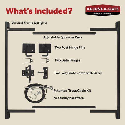 Adjust-A-Gate Steel Gate Building Kit, 36"-60" Wide Opening Up To 5' High (Used) - VMInnovations