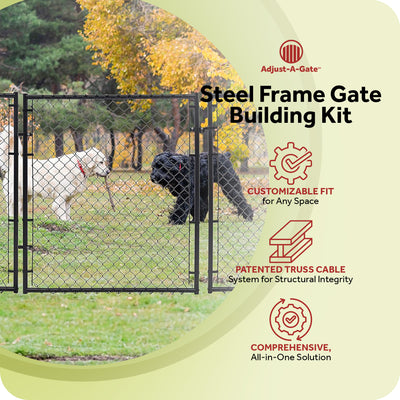 Adjust-A-Gate Fit-Right Adjustable Chain Link w/Square Frame,Black(Open Box)