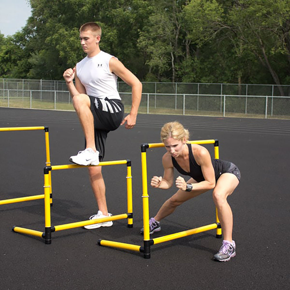 Prism Fitness 12In Tall Smart Fixed-Height Track Workout Hurdles, (6) (Open Box) - VMInnovations