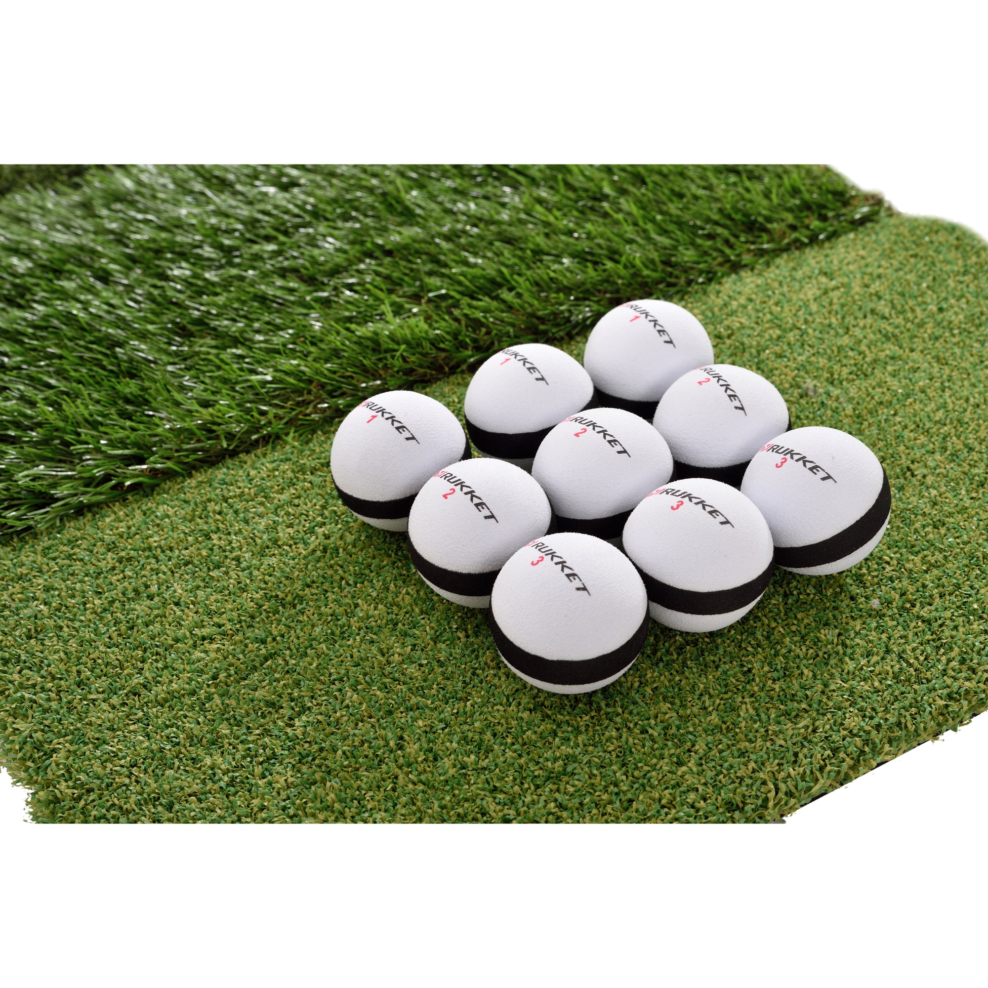 Rukket Sports Tri-Turf Golf Portable Hitting Practice Turf Mat with Tees & Balls