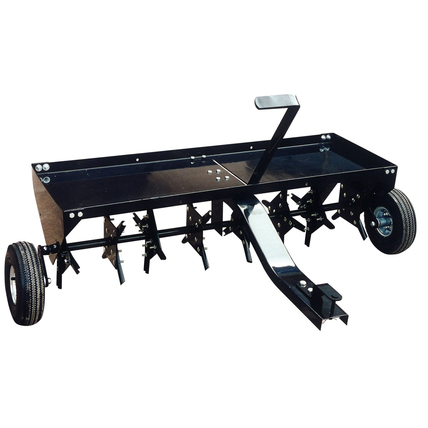 Yard Tuff 48 Inch Tow Behind Lawn Mower Tractor Plug Aerator w/ Universal Hitch - VMInnovations