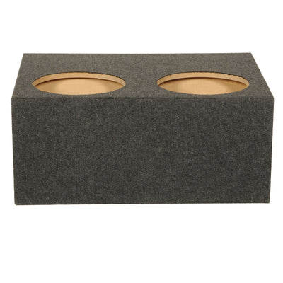 QPower 4 Hole 12 Inch Enclosure and Pyle PLPW12D 1600 Watt Subwoofer (2 Pack)