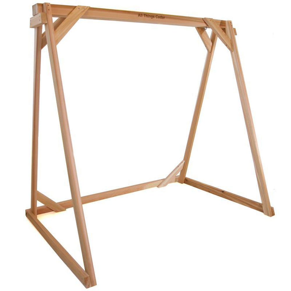 All Things Cedar PS48 Red Cedar 4 ft Porch Swing w/AF72 Red Cedar A-frame