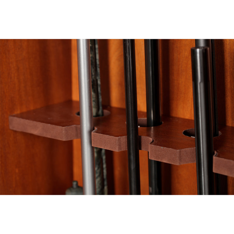 American Furniture Classics 10 Gun Key Locking Wooden Storage Display Cabinet