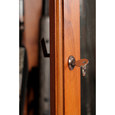 American Furniture Classics 10 Gun Key Locking Wooden Storage Display Cabinet
