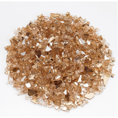 American Fireglass 10 LB Bag 1/4" Reflective Fireplace & Pit Glass (Used)