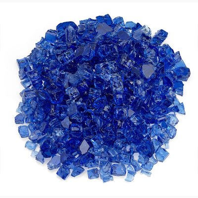American Fireglass 10 Pound Bag 1/2 Inch Fireplace Glass, Cobalt Blue (Open Box)