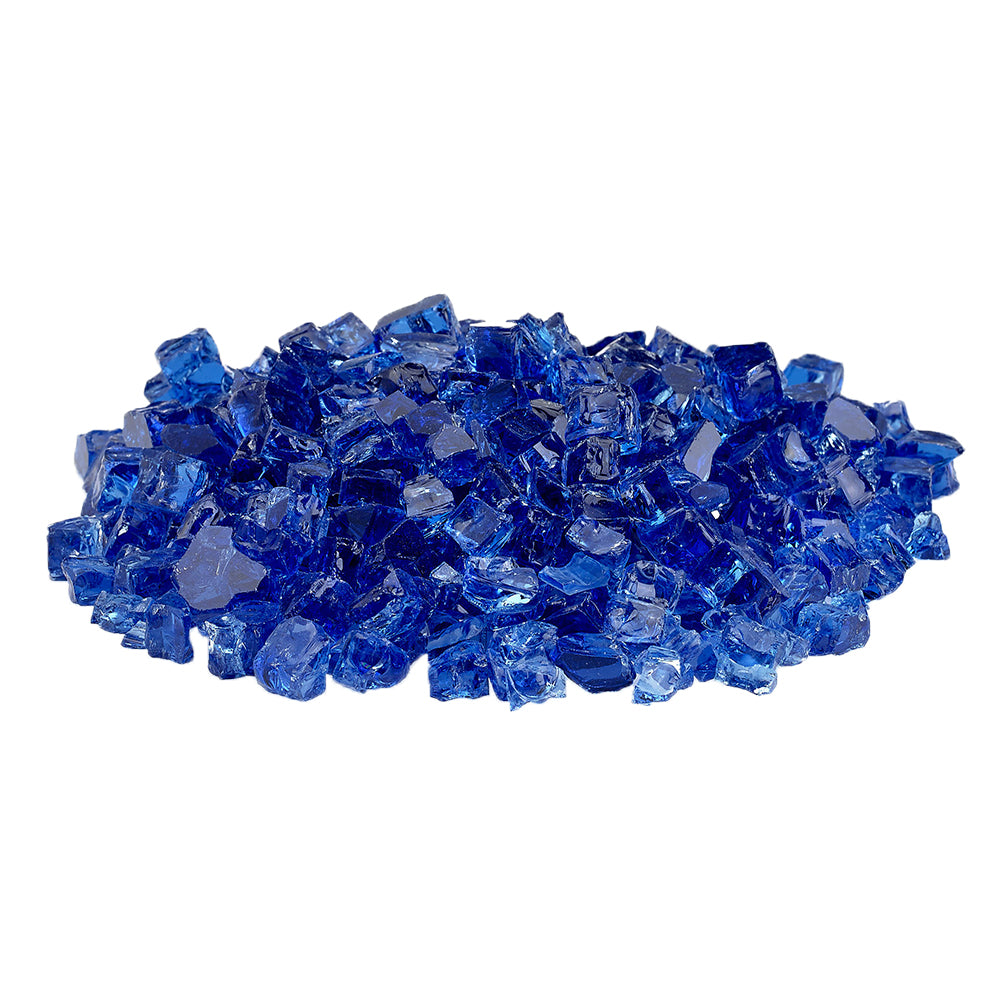 American Fireglass 10 Pound Bag 1/2 Inch Fireplace Glass, Cobalt Blue (Open Box)