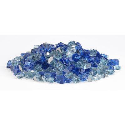 American Fireglass 10 LB Bag 1/2in Reflective Fireplace Glass, Bora (Open Box)