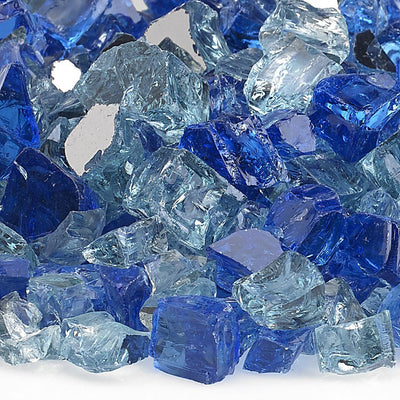 American Fireglass 10 LB Bag 1/2in Reflective Fireplace Glass, Bora (Open Box)
