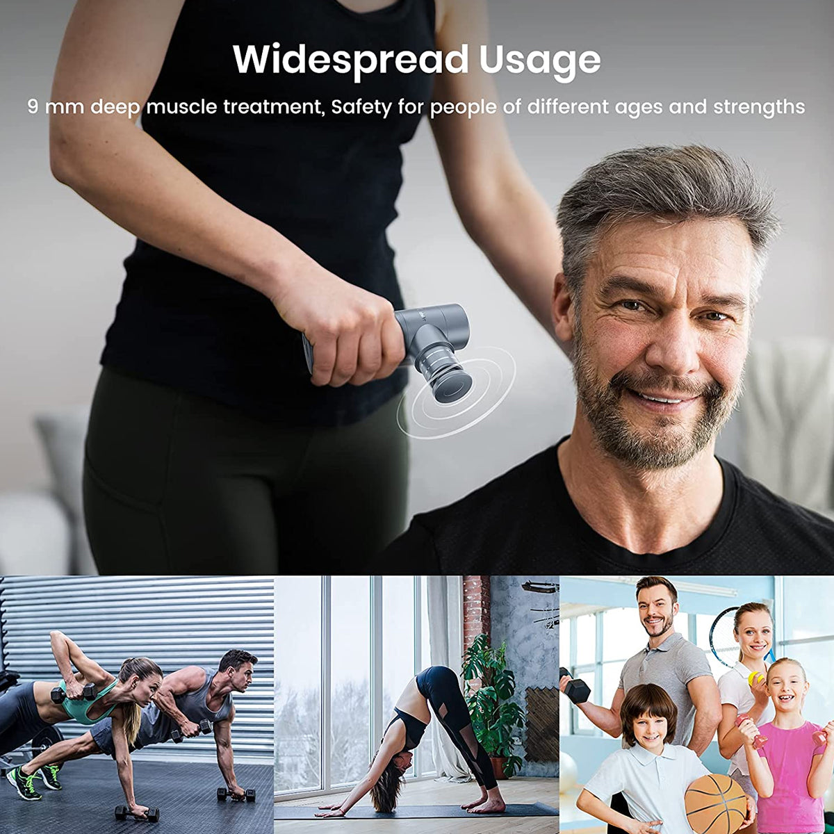 addsfit Mini Pocket Sized Muscle Deep Tissue Massager Massage Gun (Open Box)