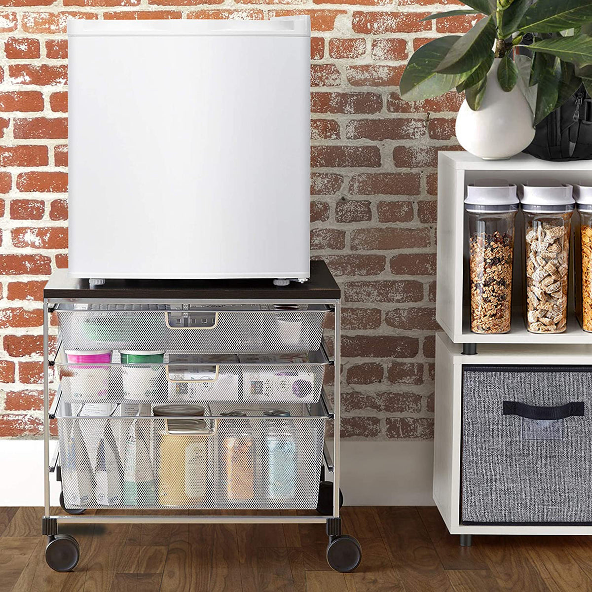 Living Essentials 1.1 Cubic Feet Temp Upright Mini Freezer, White (Open Box)