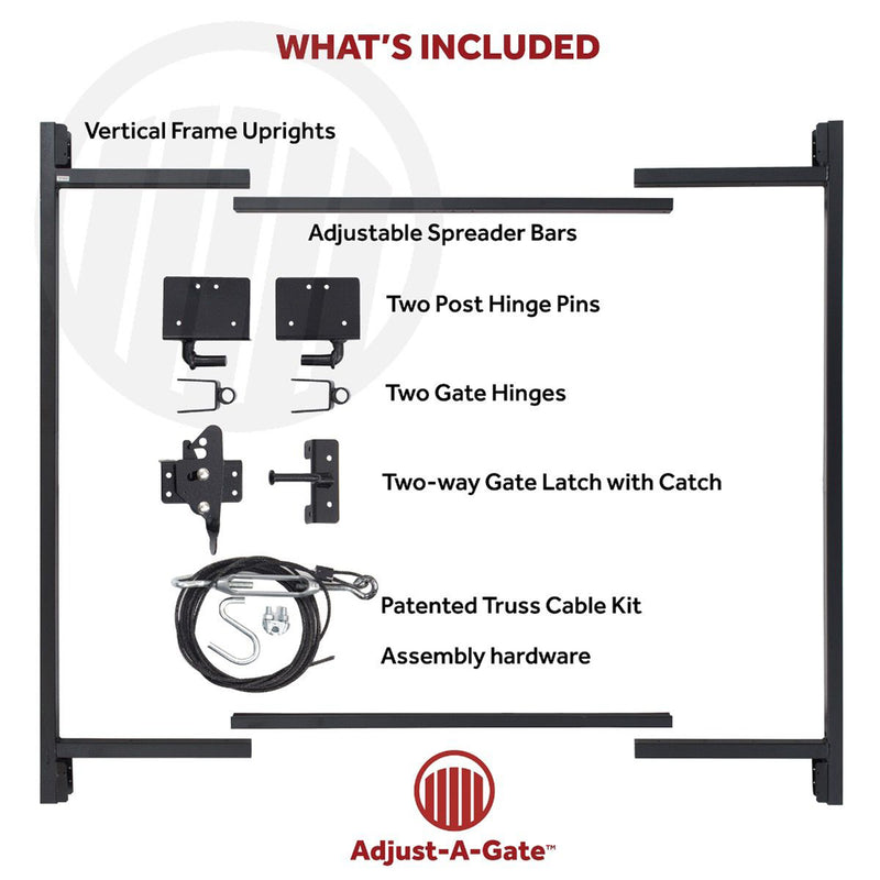 Adjust-A-Gate Steel Frame Gate Building Kit, 36"-60" Wide Up To 4&