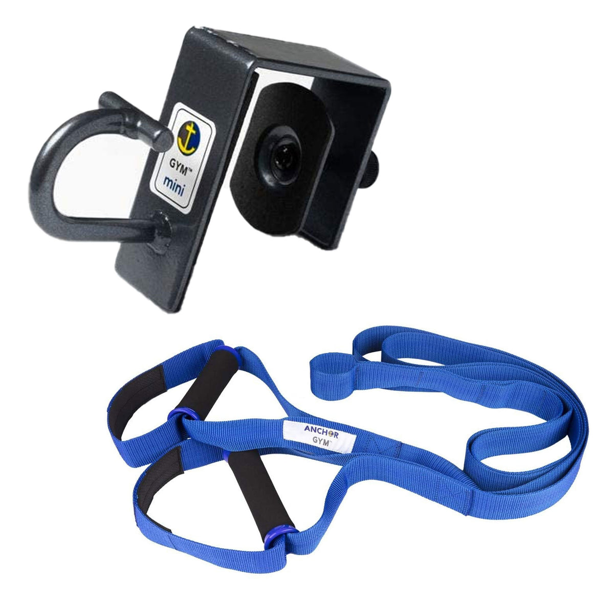 Anchor Gym Mini Steel Door Mount Bundle w/ Adjustable Body Weight Training Strap