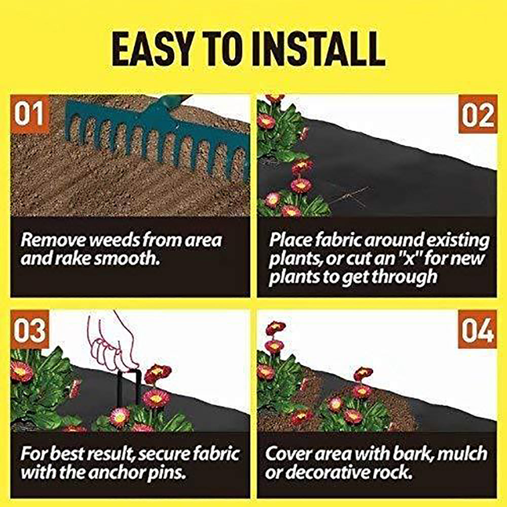 Agfabric 3oz Woven Weed Barrier Landscape Fabric, 3x100 Foot, Black (Open Box)