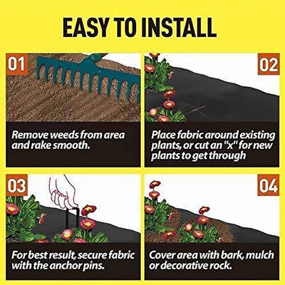 Agfabric 3 Oz Woven Weed Barrier Garden Landscape Fabric, 6 x 100 Foot (2 Pack)
