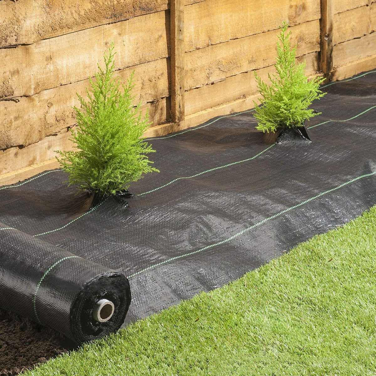 Agfabric 3.2 Oz Woven Weed Barrier Garden Landscape Fabric, 5 x 100 Foot, Black