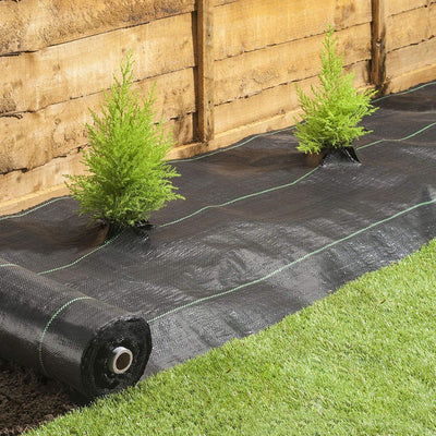 Agfabric 3oz Woven Weed Barrier Garden Landscape Fabric, 6'x300', Black (4 Pack)